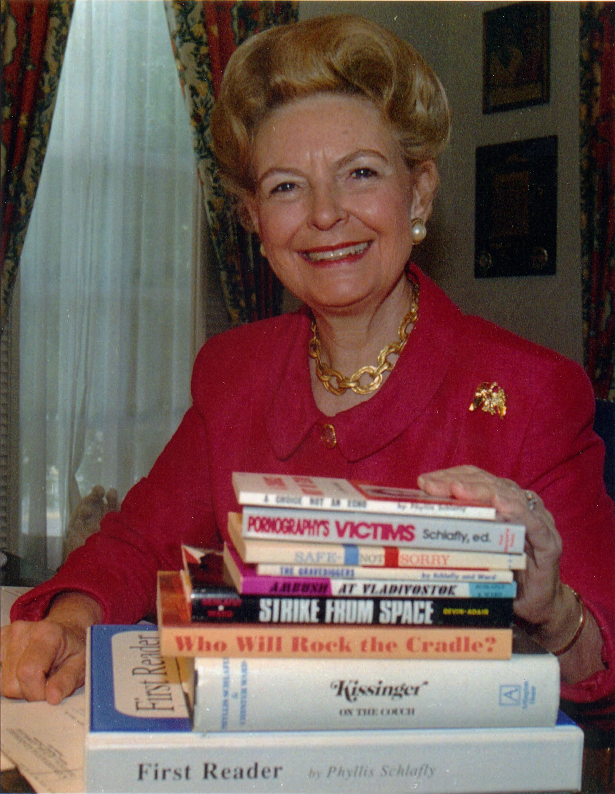 Phyllis Schlafly presents books and published reports