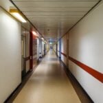 Empty hospital corridor